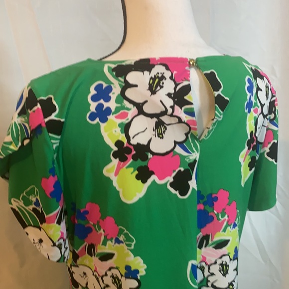 Kaari Blue Kelly Green Floral Dress - Picture 5 of 9